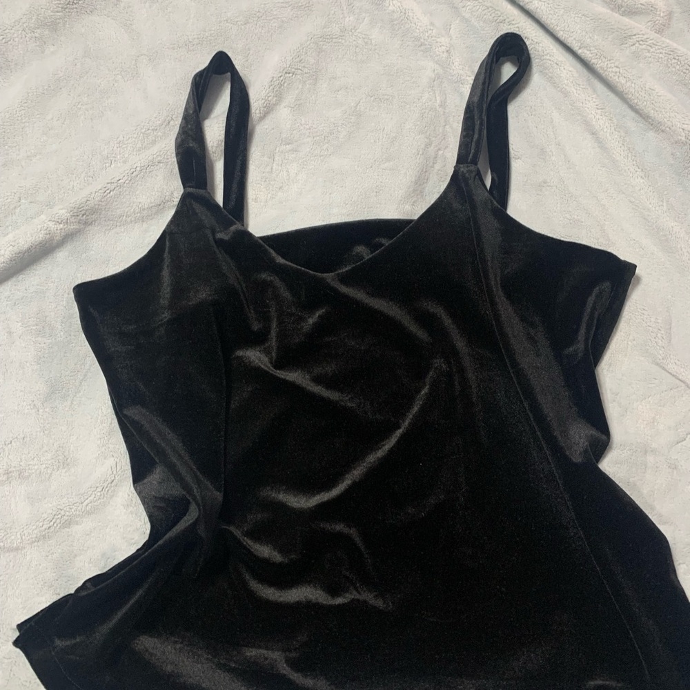 Old Navy Black Velvet Cami Top